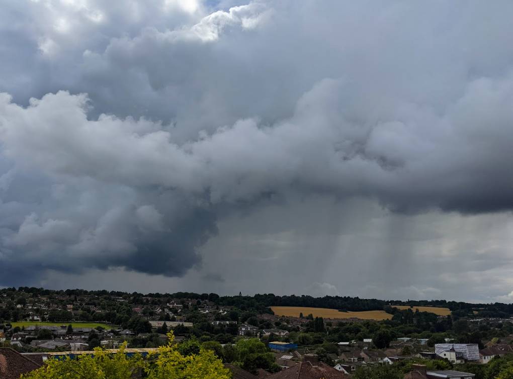 Dodging the showers Berkhamsted, Herts,, sent by brian gaze