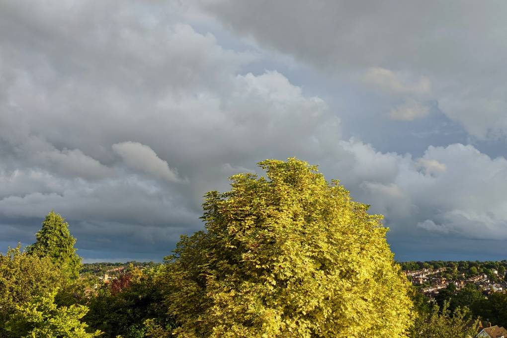 Berkhamsted, Herts, Shower clouds in the distance...