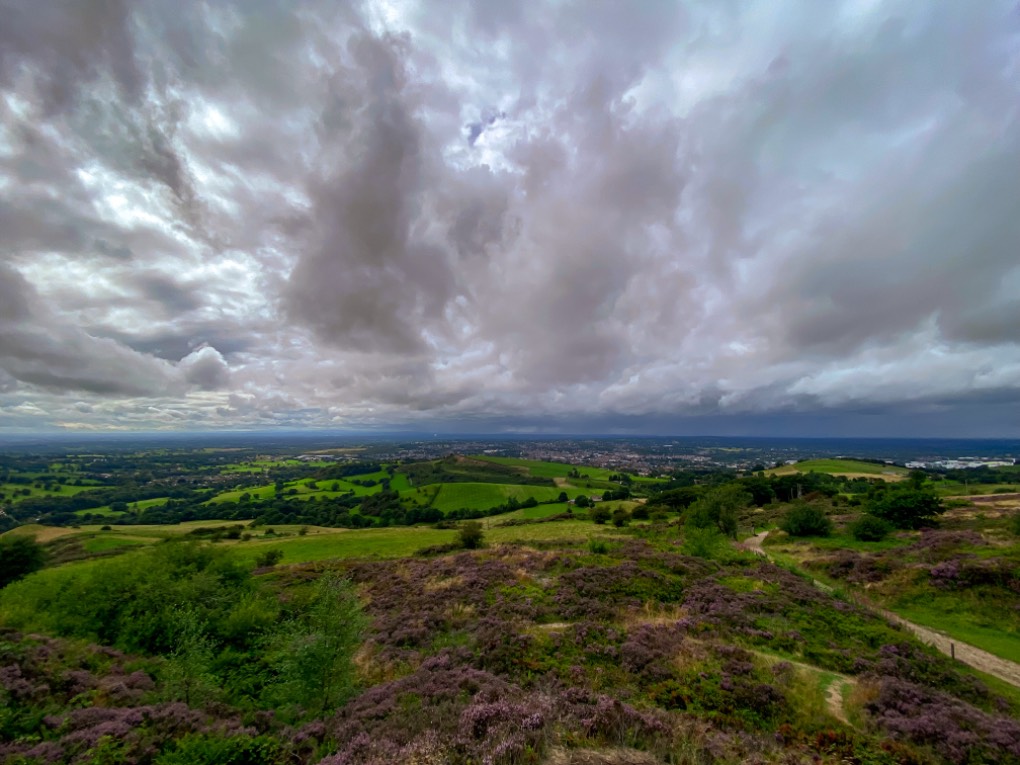 leek, staffordshire, Teggs nose,looking out through the cheshire gap....