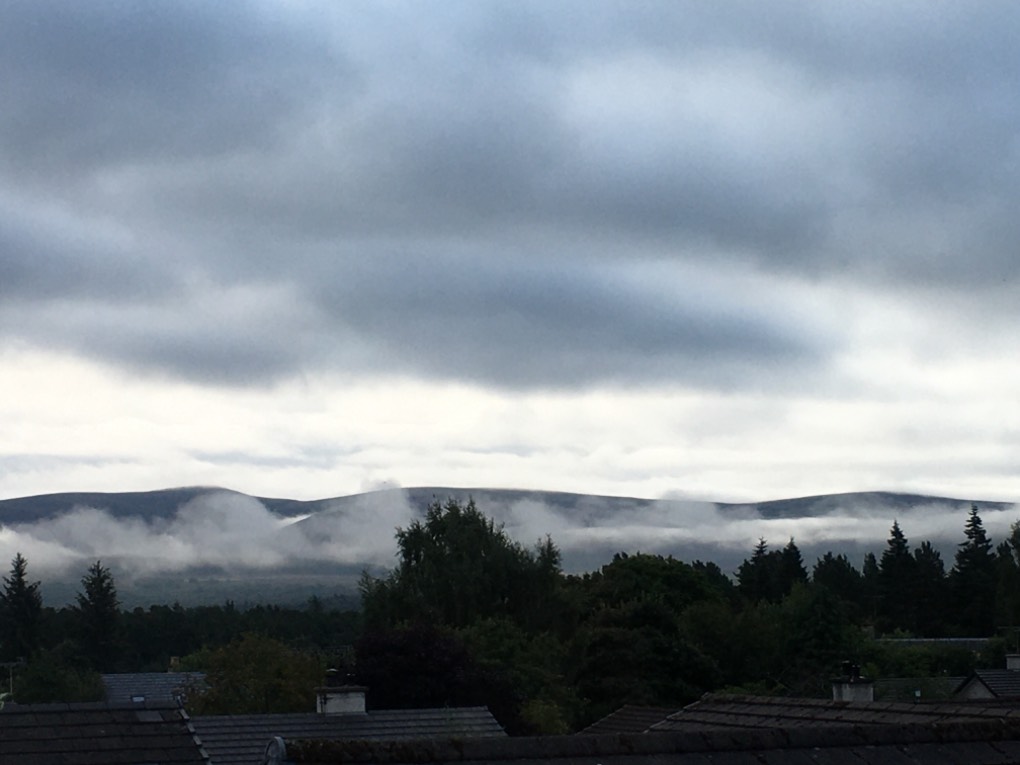 Grantown on Spey, Moray, Mist on the hills ...