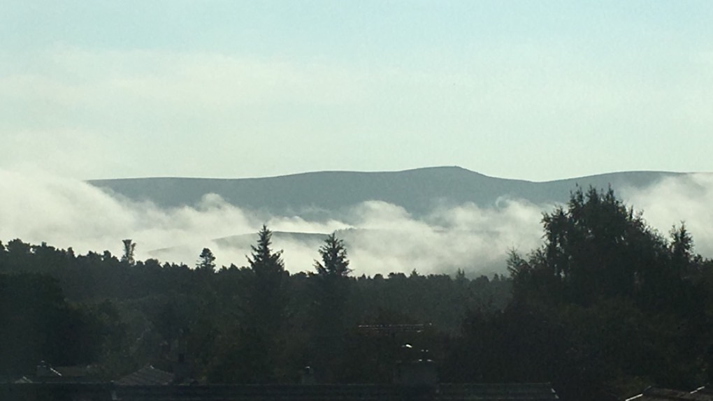 Grantown on Spey, Highlands, Last of the mist lifting! ...