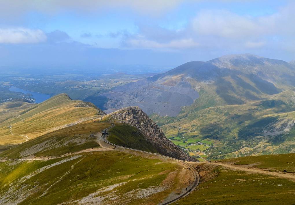Llanberis, , View from Snowdon as the cloud began to lift...