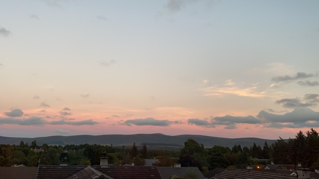 Grantown on Spey, Highlands, Sunset (but looking east)...