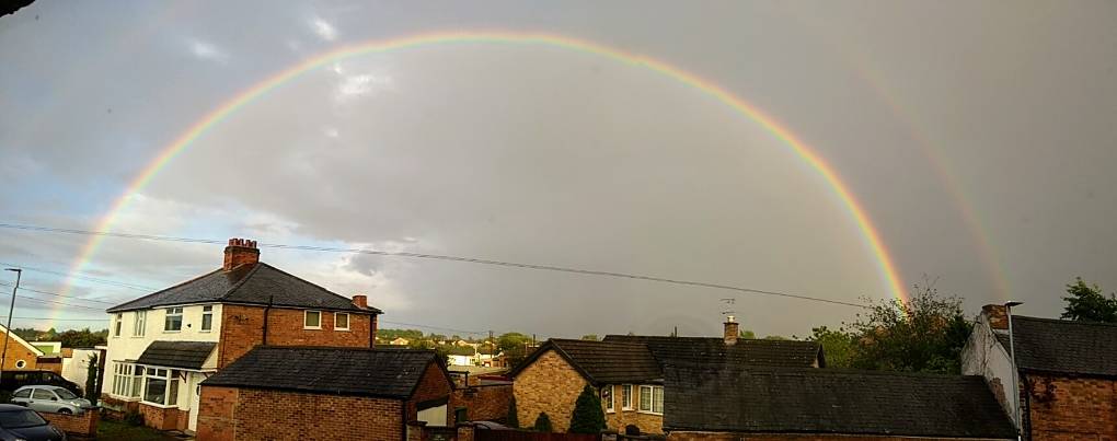 Syston, Leicestershire, Double rainbow...