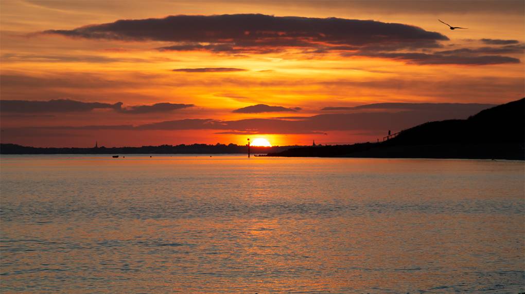 Sunset Weymouth Bay Weymouth, Dorset,United Kingdom, sent by NMA