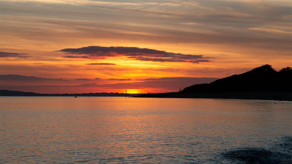 Weymouth, Dorset, Fiery Sunset...