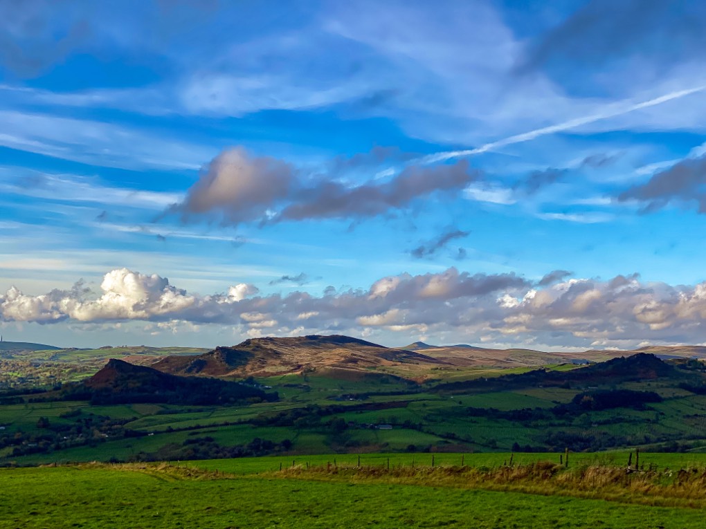 leek, staffordshire, looking towards the roaches .. this evenings cycle ride.....