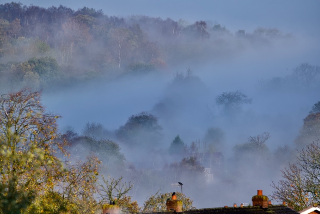 leek, staffordshire, Fog lifting out of the valley yesterday.....