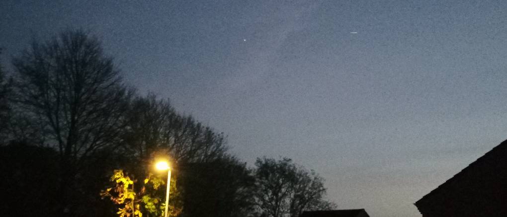 Bridgwater, Somerset, Jupiter at Dusk...