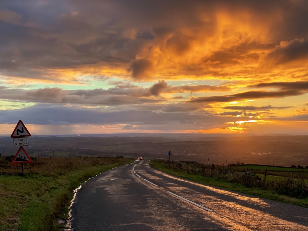 leek, staffordshire, sunset over leek the other evenings cycle ride.....