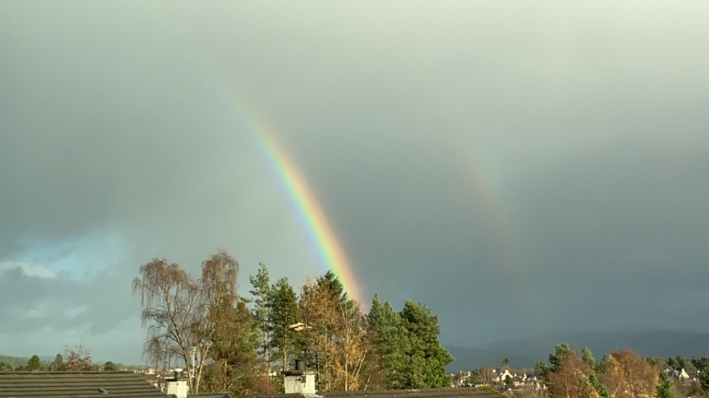 An afternoon of rainbows Grantown on Spey, Scottish Highlands,, sent by dizzy daff