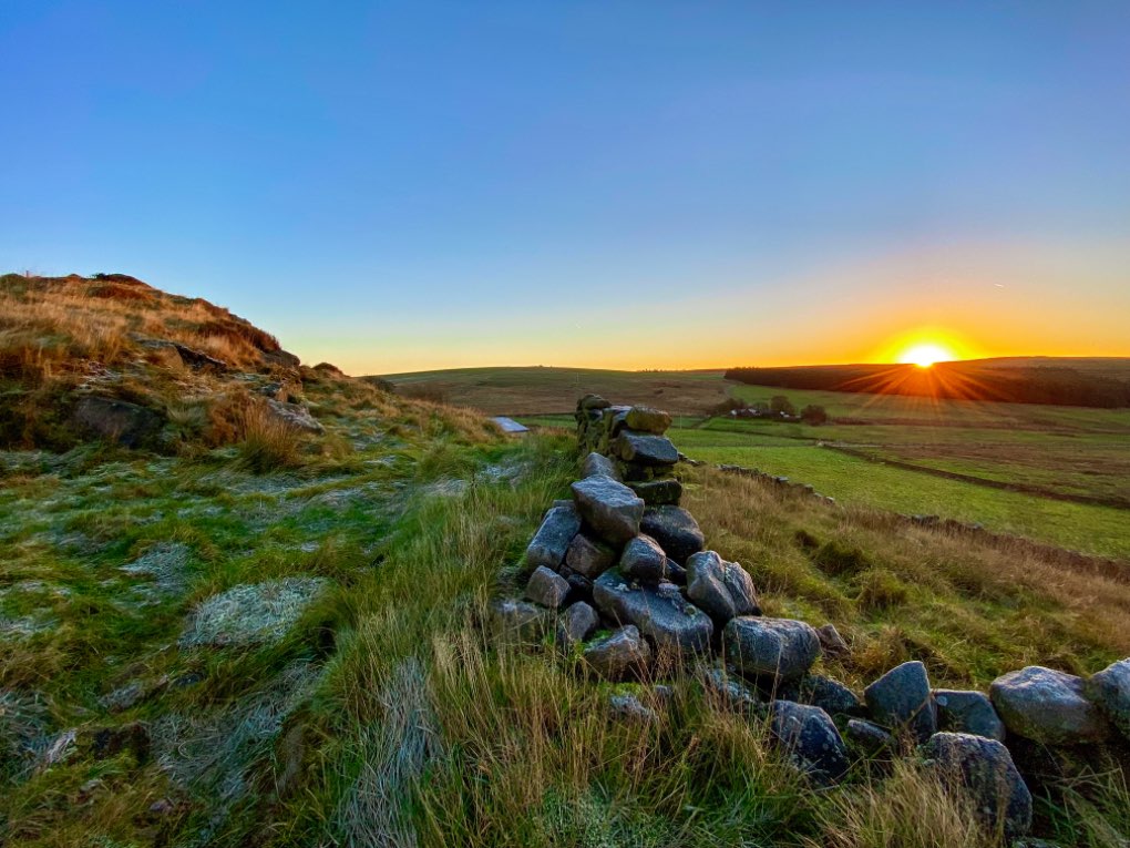 leek, staffordshire, Sunrise on a frosty moorland morning.....