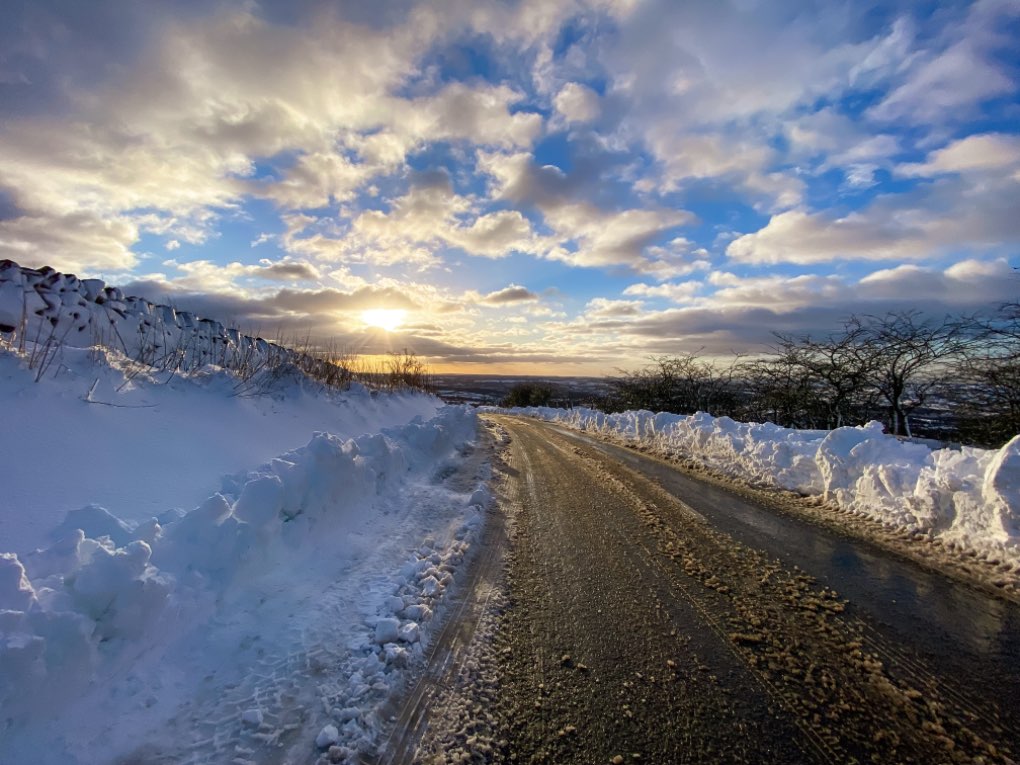 leek, staffordshire, Heavy drifting snow on the hills last night.....