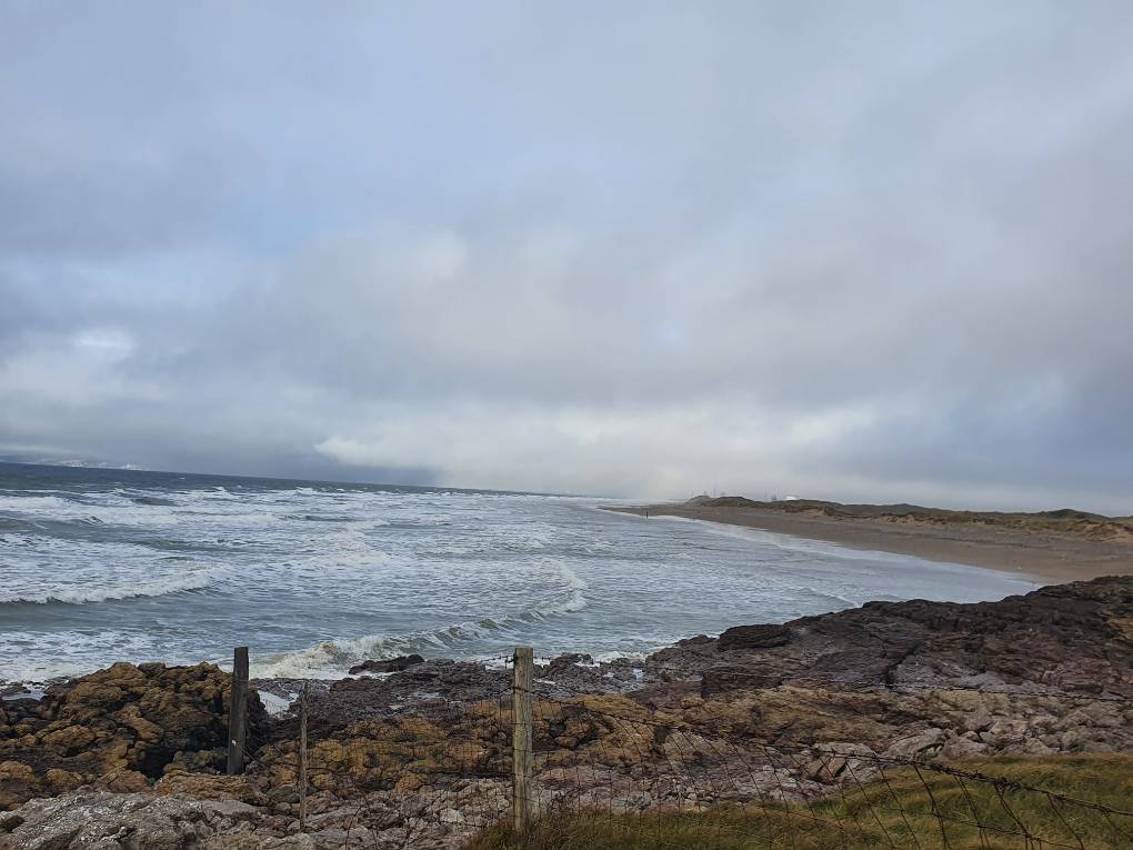 Porthcawl, Bridgend, Sker Beach, rain approaching...