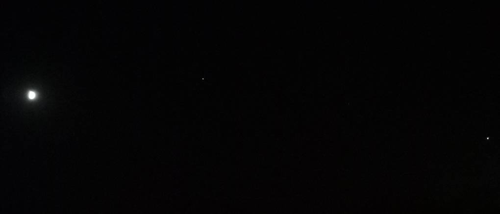 Bridgwater, Somerset, Celestial heaven, Moon, Jupiter, Saturn and Venus...