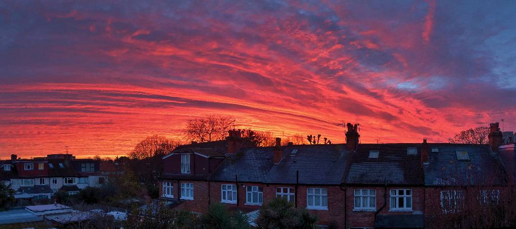 Richmond, London, Red sky in the morning 11 Dec...