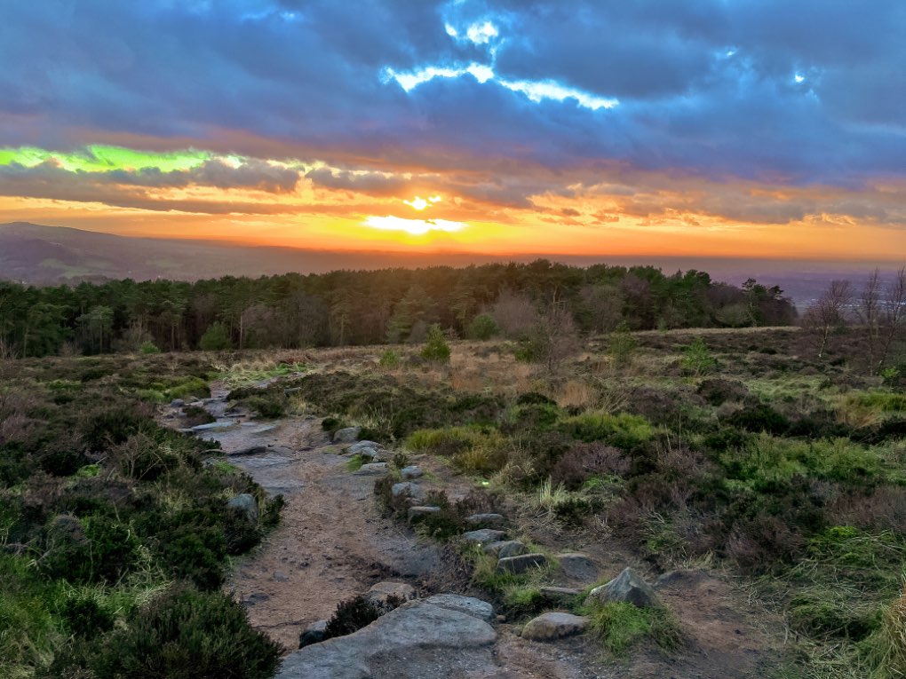 leek, staffordshire, Overlooking the cheshire plains from the Cloud....