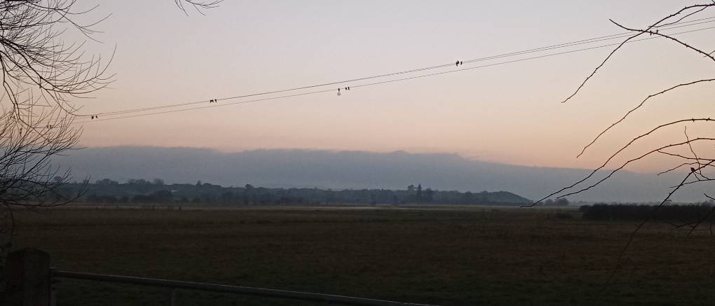 Bridgwater, Somerset, Dusk over Currymoor...