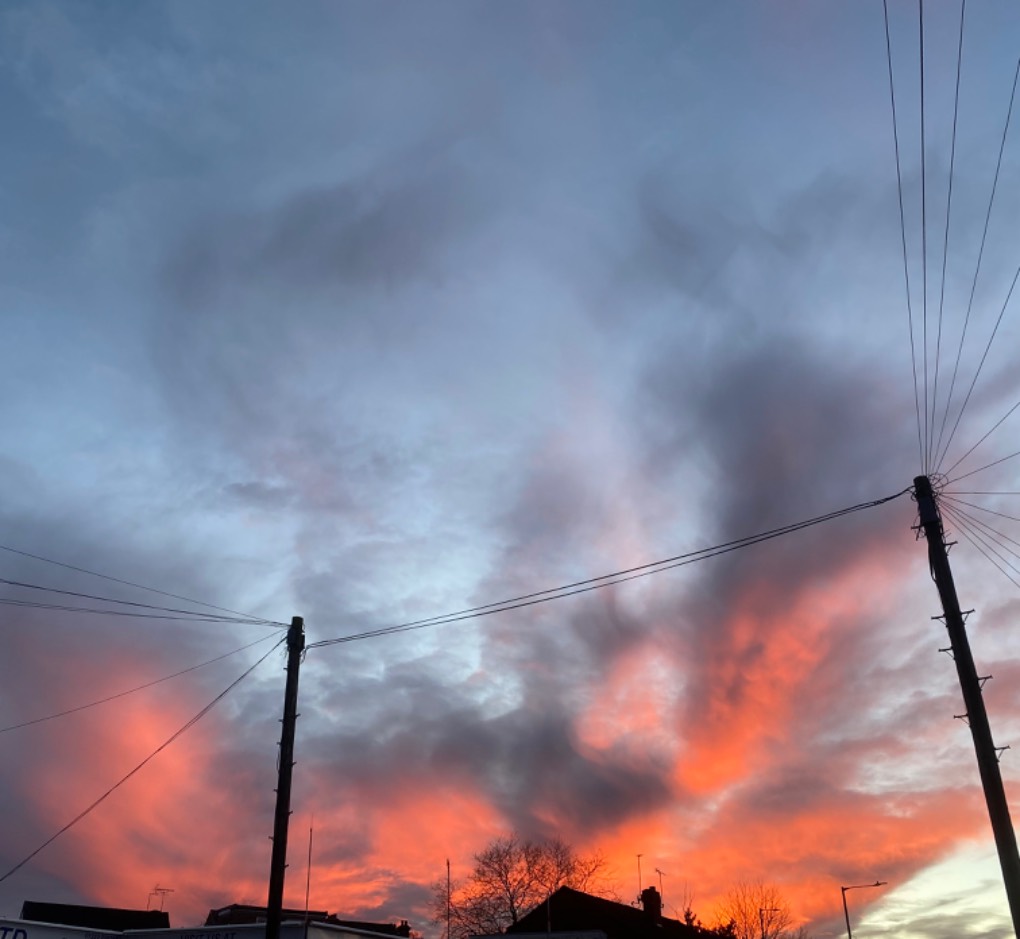 Fire in the sky DARTFORD, Kent,United Kingdom, sent by Windy Willow