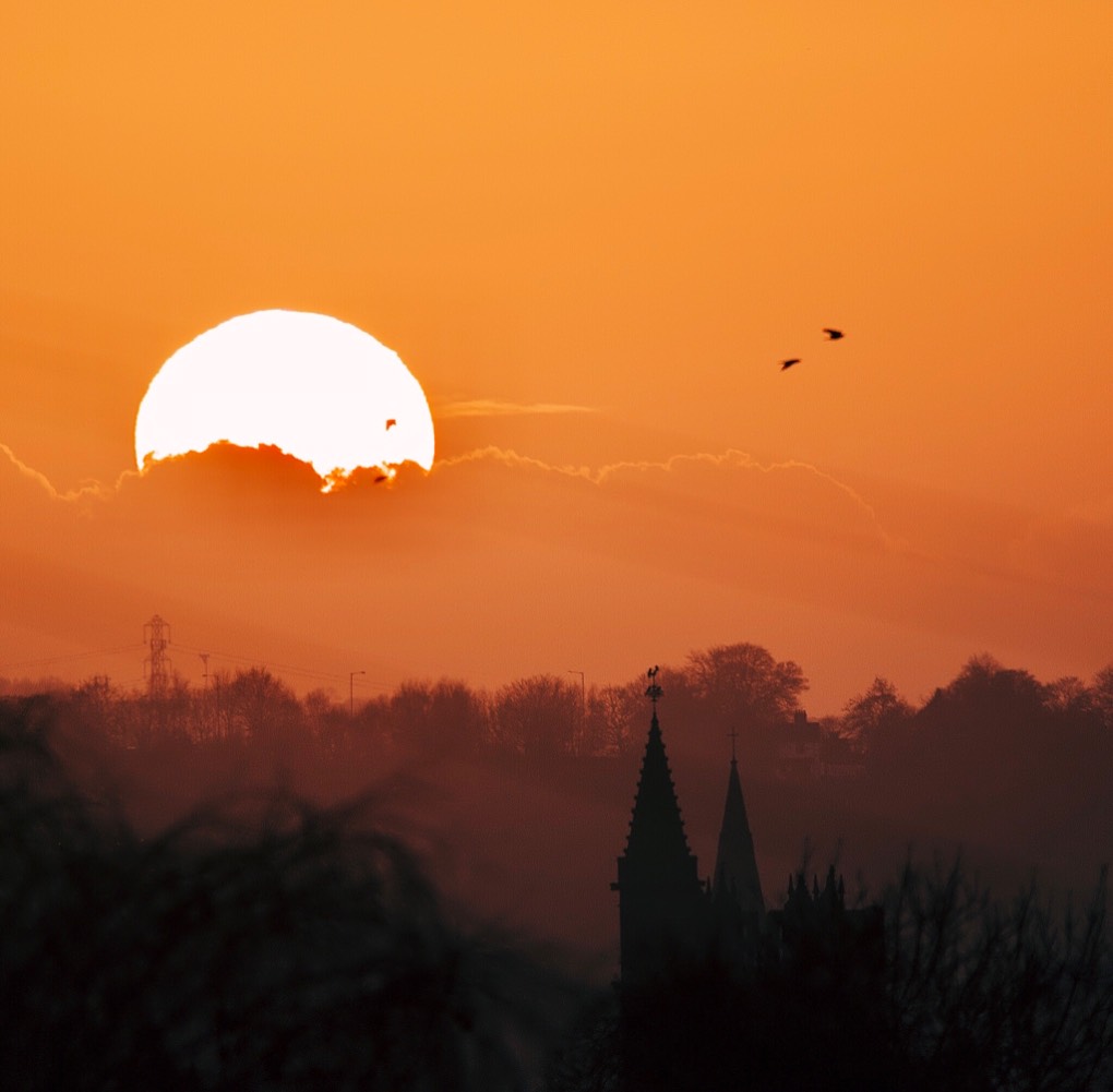 leek, staffordshire, sunny end to the day before the fog returned....