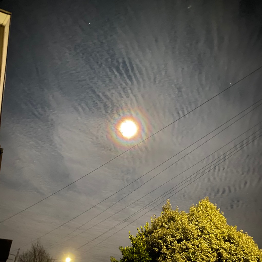 DARTFORD, Kent, Winters moonlit night with clouds...