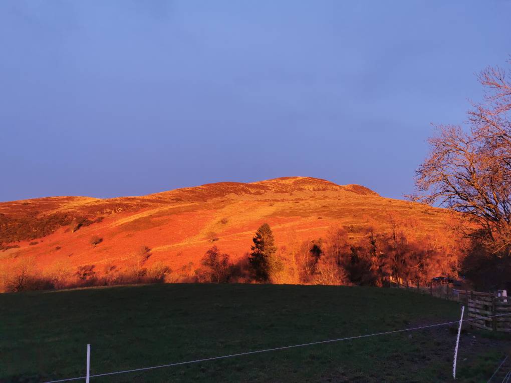 Auchterarder, , Brilliant winter sunset after a dull day...