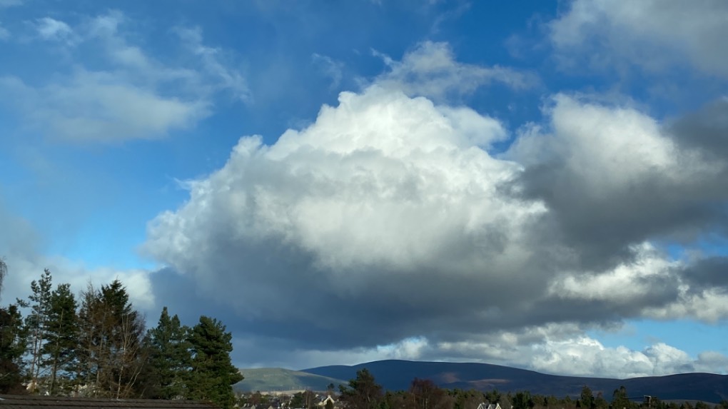 Grantown on Spey, Highlands, Sunshine and showers sort of day. ...