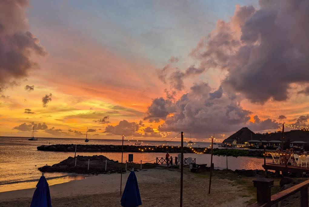 Rodney Bay, , Spectacular Caribbean sunset ...