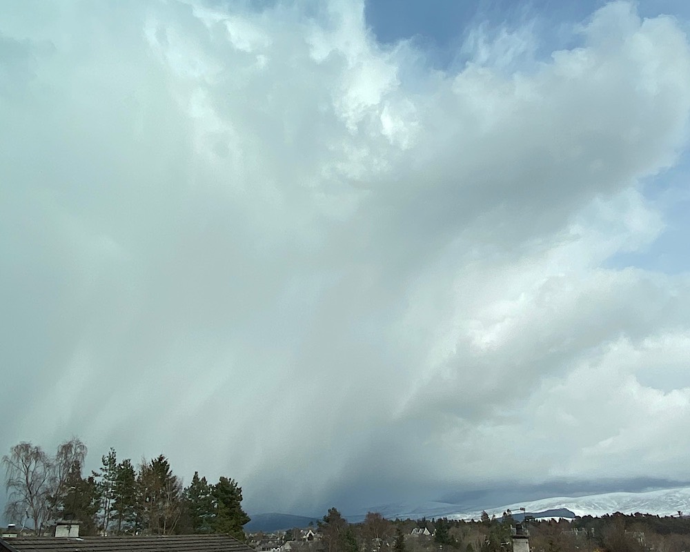 Grantown on Spey, Highlands, Big cloud coming…...