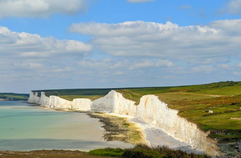 Eastbourne, East Sussex, Seven sisters on a fine spring day...