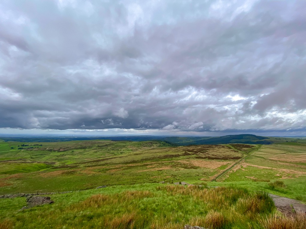 leek, staffordshire, shutlingsloe, lokking over the cheshire plains.....