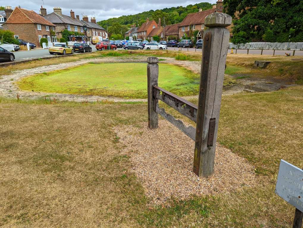 Aldbury, , Dried out pond at Aldbury...