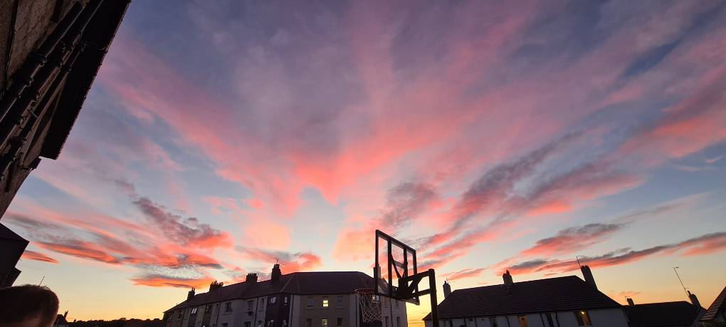 Aberdeen, , Beautiful pink sky on the 9th or August ...