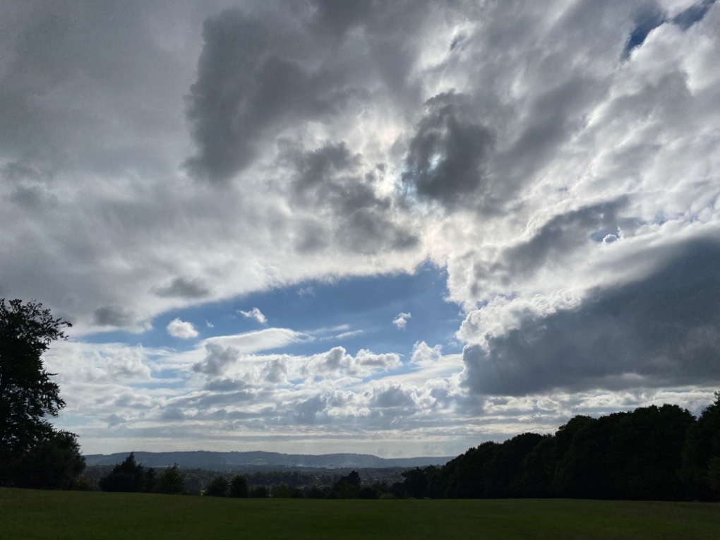 , , Very early autumn in Midhurst, with the South Downs in the distance ...