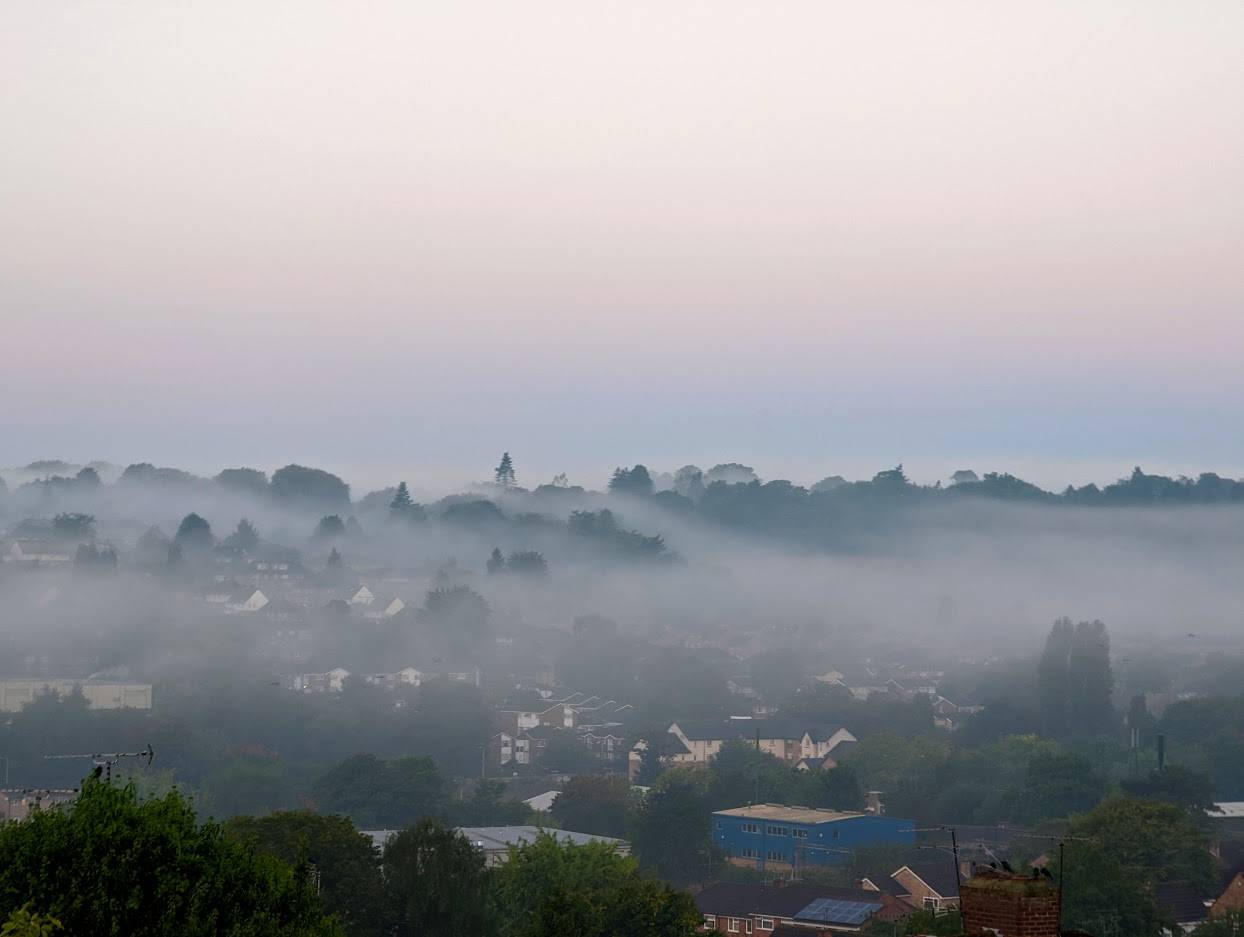 Berkhamsted emerges from early morning fog Berkhamsted, Herts,, sent by brian gaze