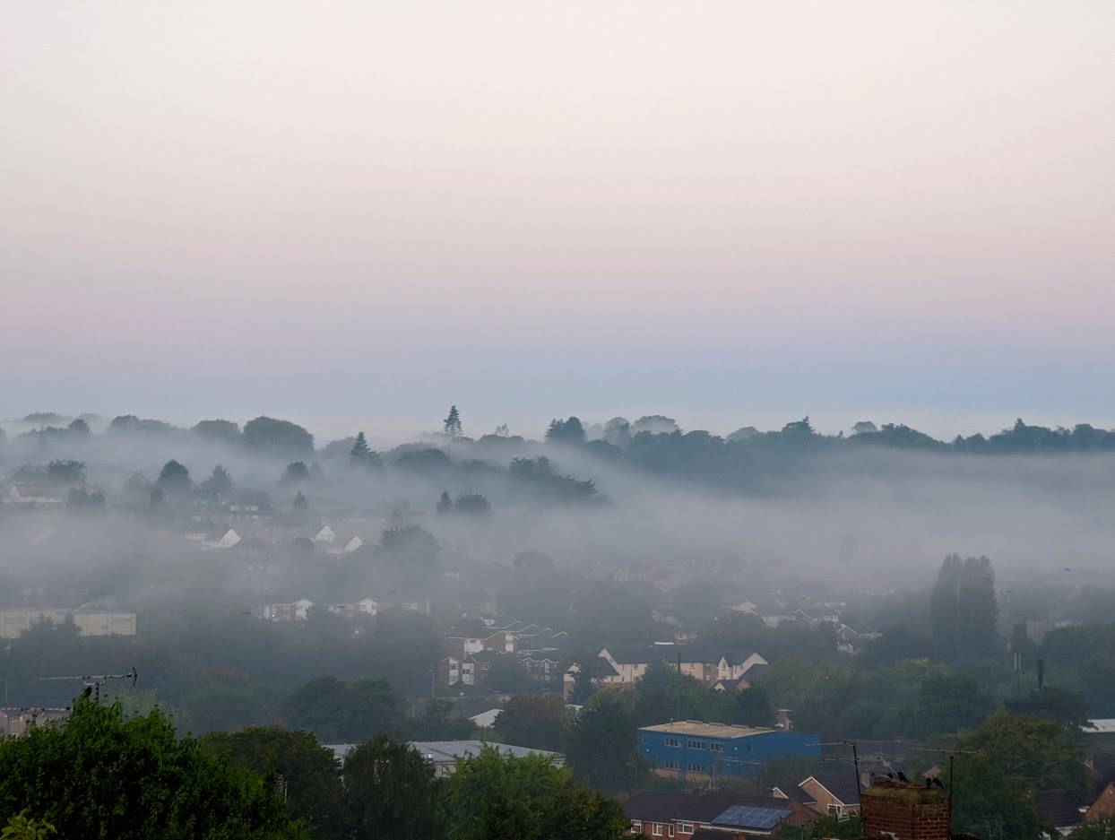 Berkhamsted, Herts, Berkhamsted emerges from early morning fog...