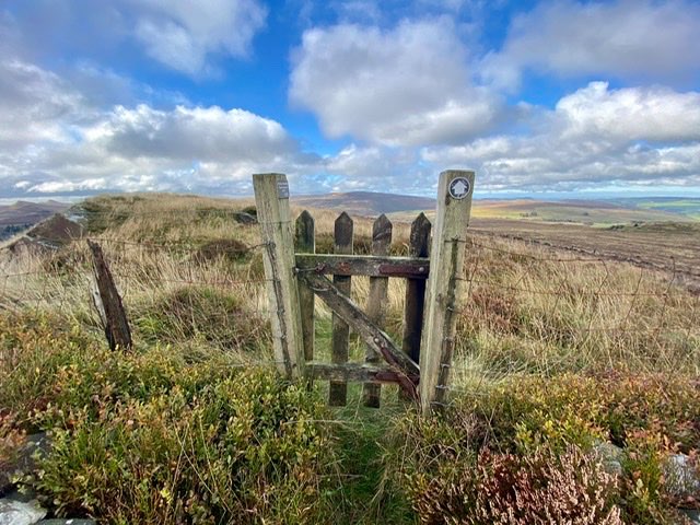 leek, staffordshire, The staffordshire way with a briisk NE wind....