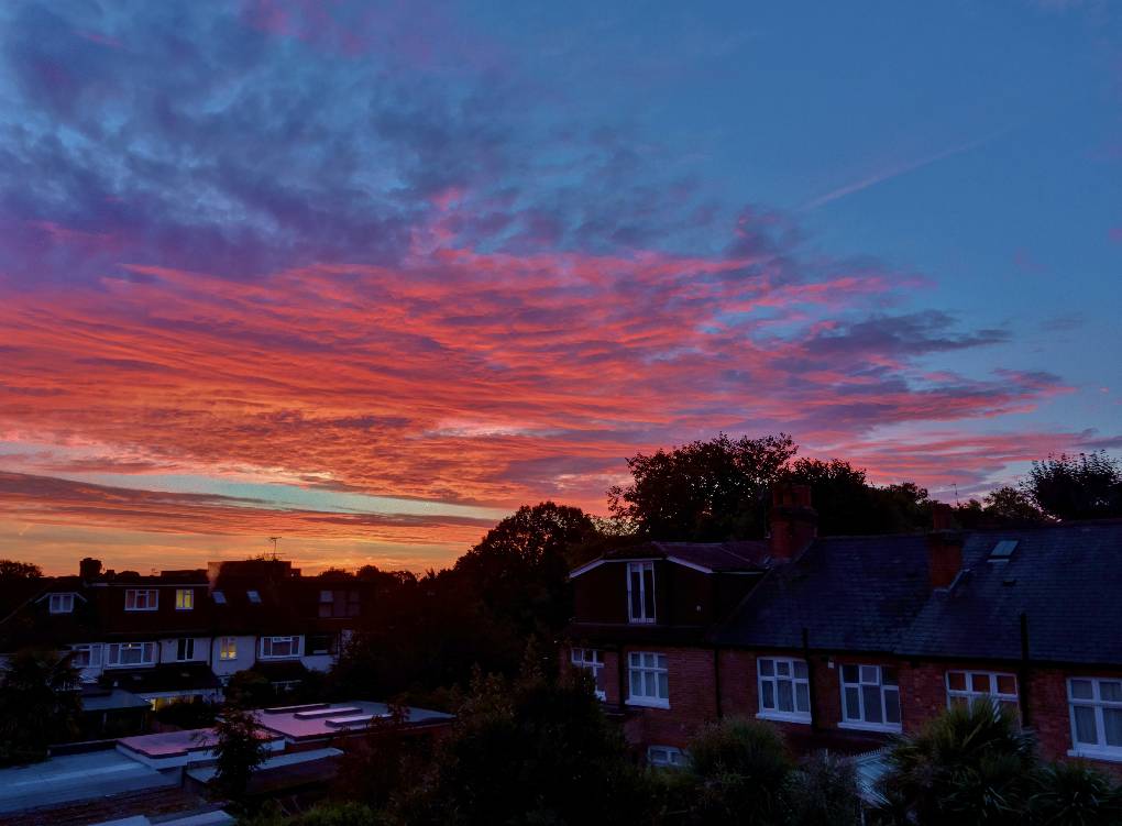 This morning's sunrise at 06:50 Richmond, London,UK, sent by lanky