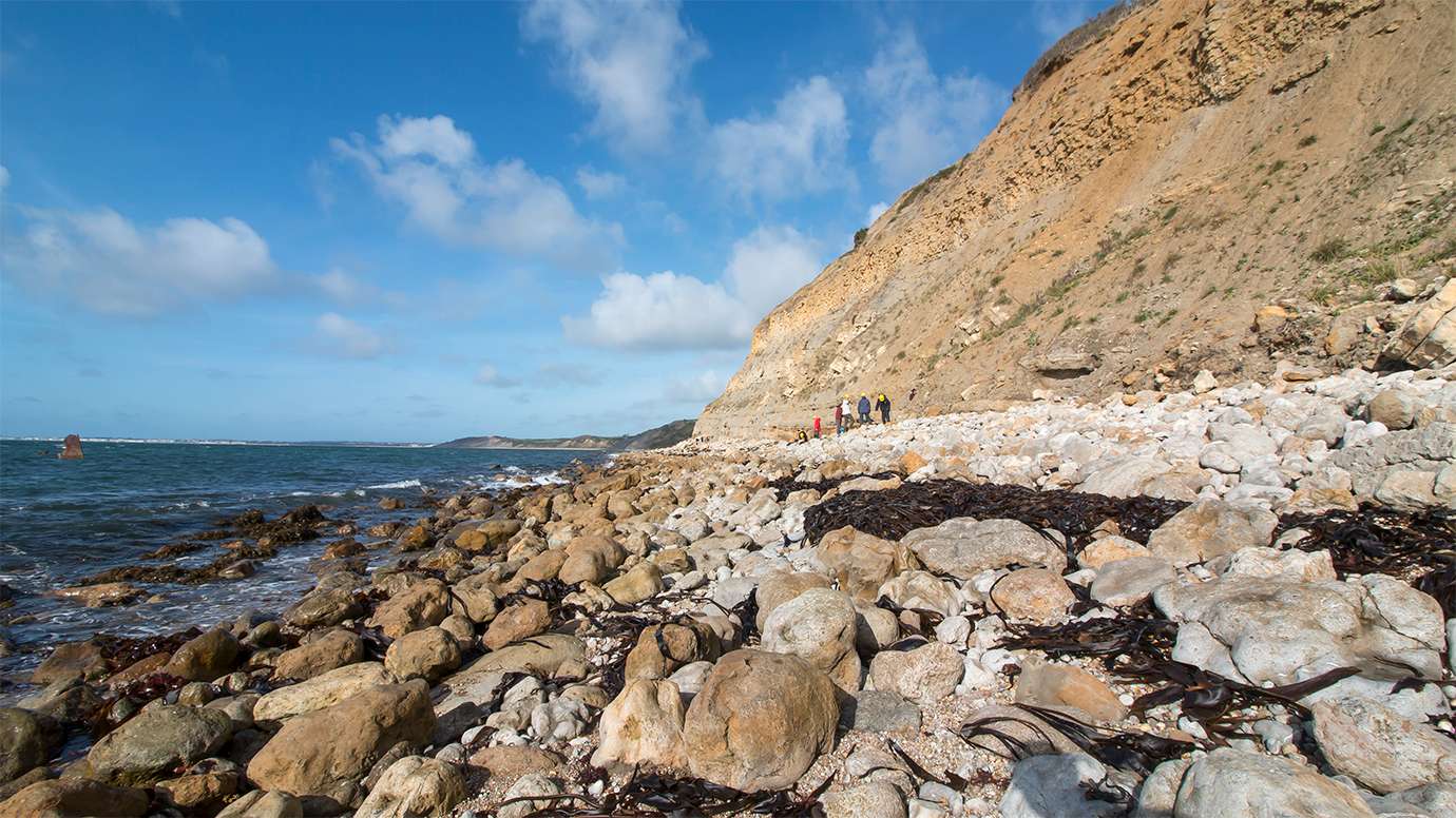 Weymouth, Dorset, Geology Class at Bran Point...