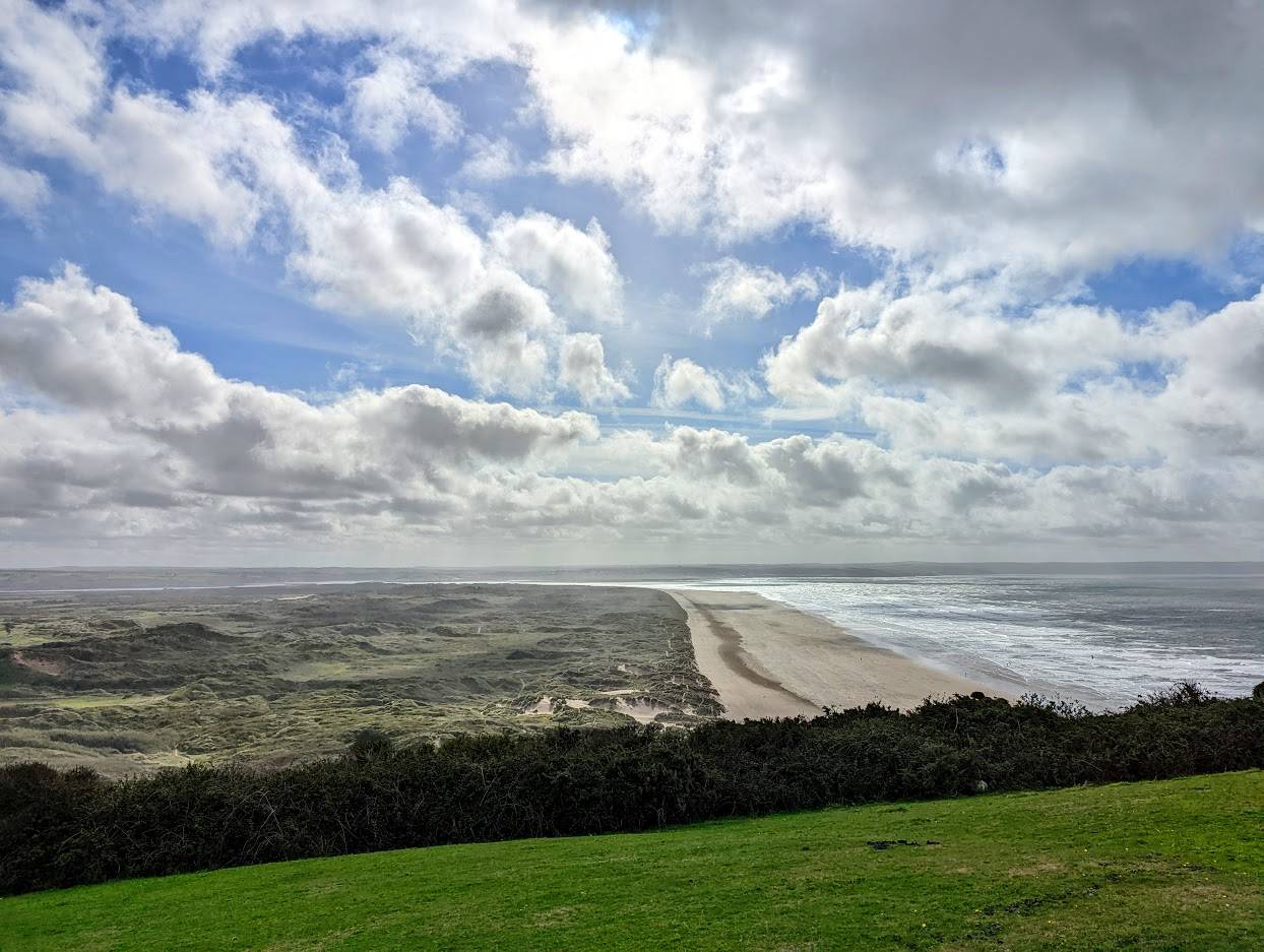 Saunton Sands, Devon, Saunton Sands viewed from the surrounding hills...
