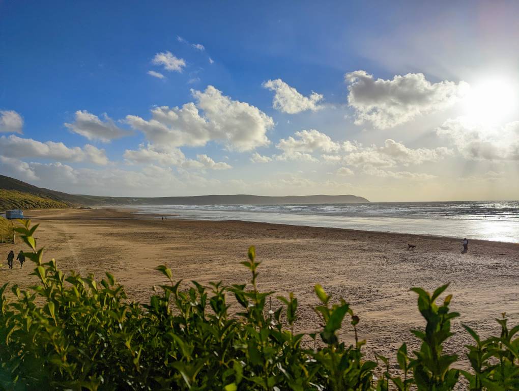 Woolacombe, Devon, North Devon coast in the October sunshine...