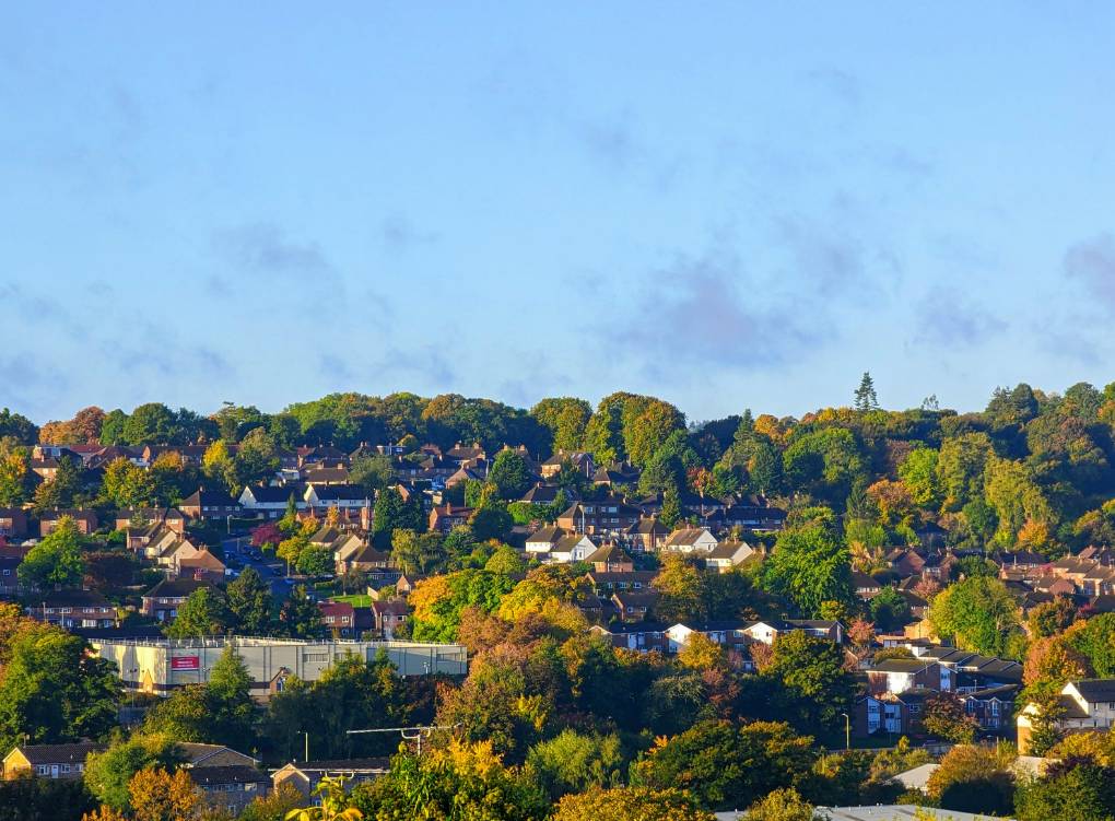Berkhamsted, Herts, Blue sky and autumn colours...