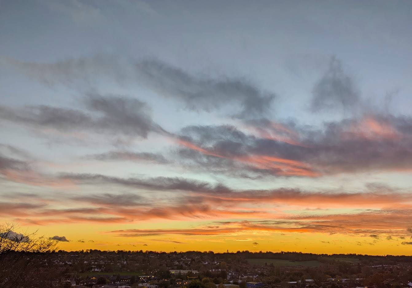 Berkhamsted, Herts, Spectacular November sunset ...