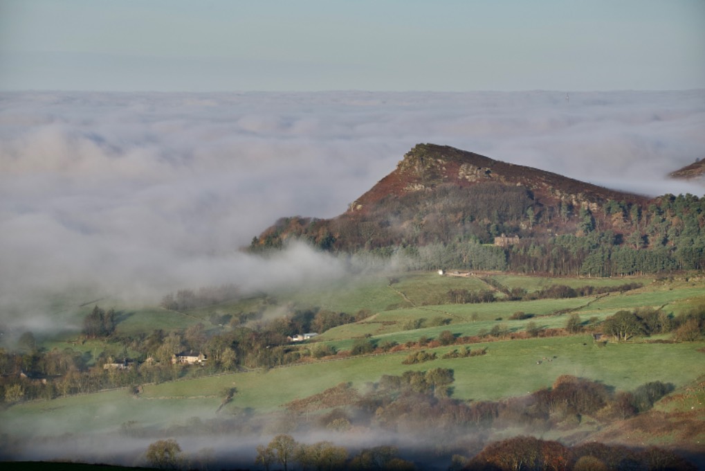 leek, staffordshire, climbing out of the inversion....