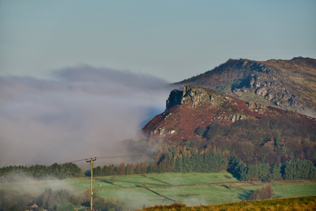 , staffordshire, More fog surrounding the Roaches today....