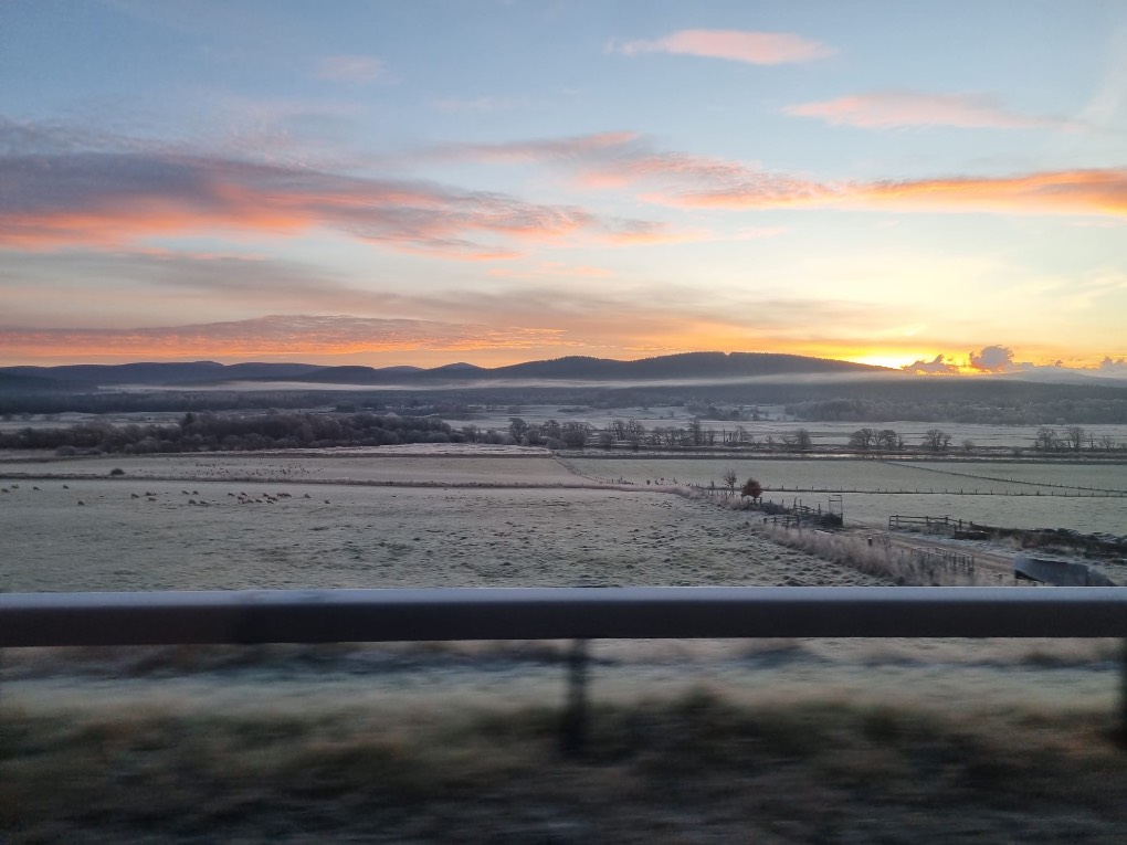Grantown on Spey, Highlands, Frost sitting in the strath....