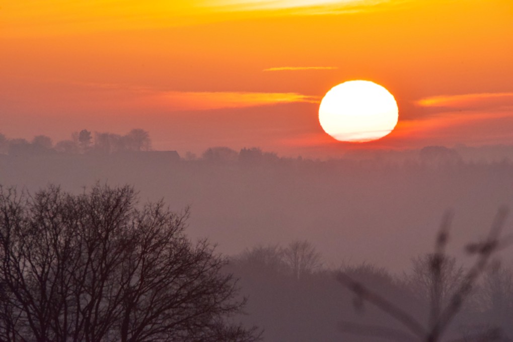 leek, staffordshire, Sunny misty evenings just recently....