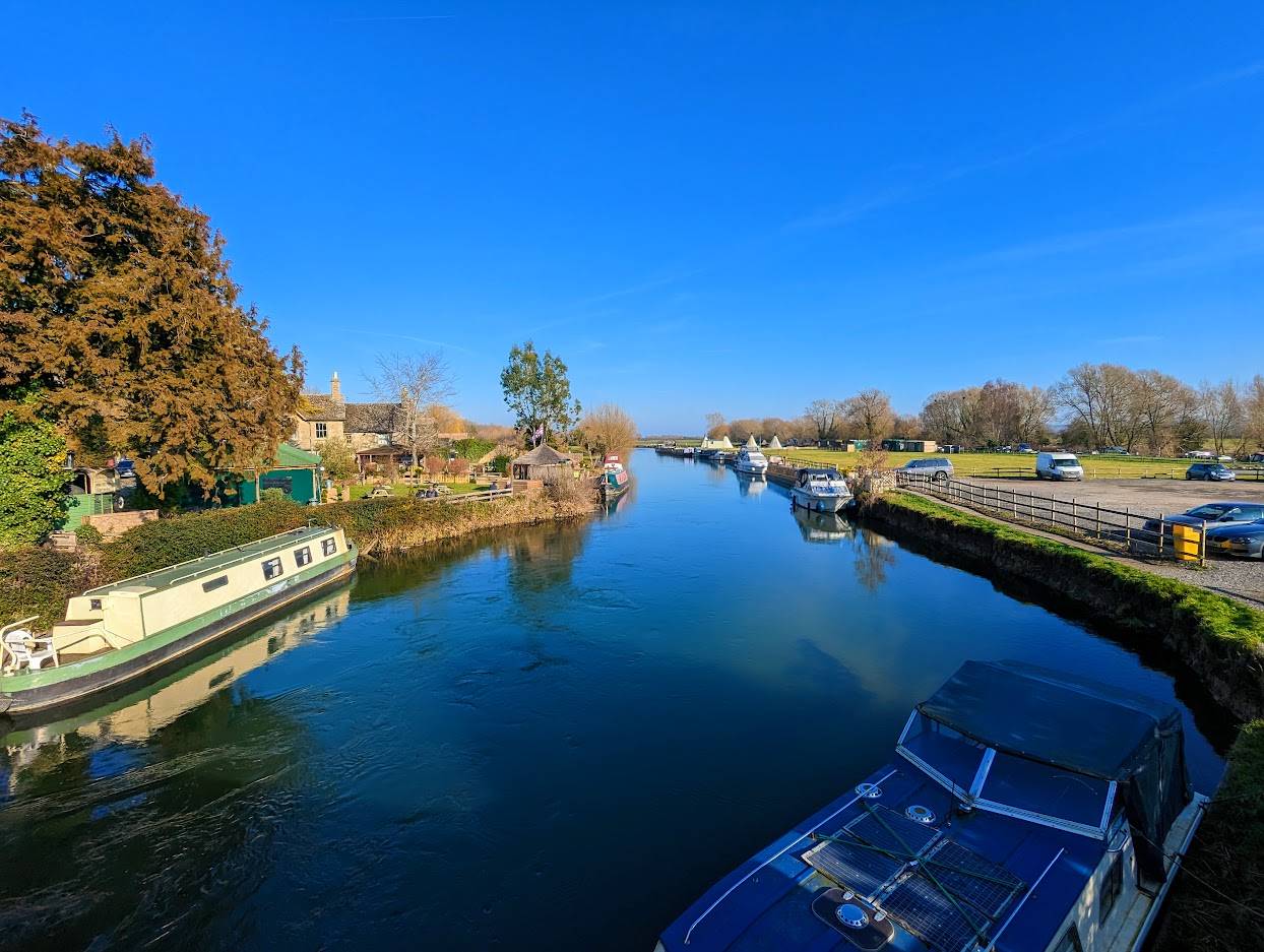 Radcot, Oxfordshire, River Thames on a fine day in February...