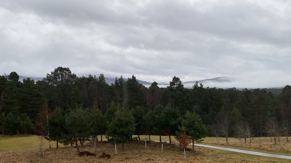 Grantown on Spey, Highlands, Low lying cloud on the hill ...