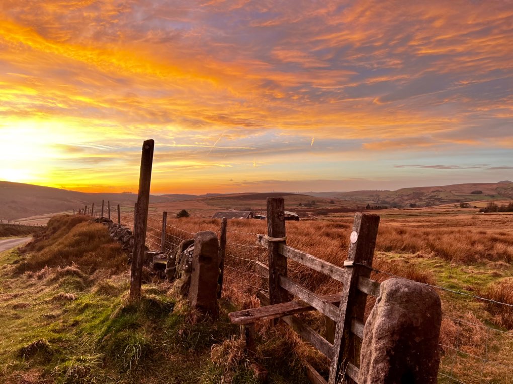 leek, staffordshire, sunset on the staffordshire moorlands....
